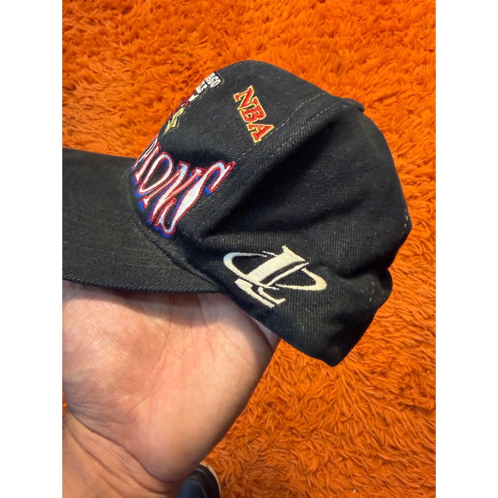 Vintage NBA Philadelphia 76ers Snapback Hat Black 90s Retro Logo Cap One Size - Picture 3 of 6